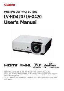 Handleiding Canon LV-X420 Beamer