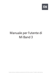 Manuale Xiaomi XMSH05HM Mi Band 3 Tracker di attività
