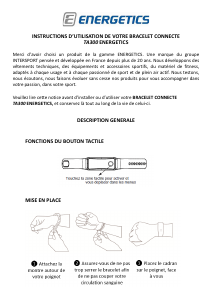 Mode d’emploi Energetics TA300 Tracker d'activité