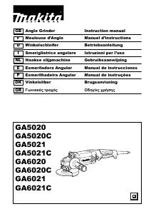 Bruksanvisning Makita GA6020C Vinkelslip