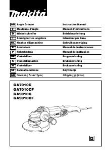 Bruksanvisning Makita GA7010C Vinkelslip