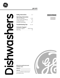 Handleiding GE GHDA696P04SS Vaatwasser