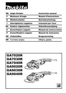 Handleiding Makita GA7040R Haakse slijpmachine