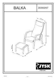 사용 설명서 JYSK Balka 팔걸이 의자