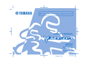 Handleiding Yamaha MT07 (2015) Motor