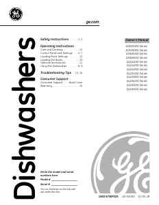Manual GE GLD4209L25WW Dishwasher