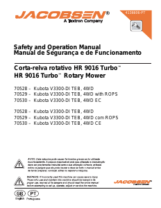 Handleiding Jacobsen HR 9016 Turbo Grasmaaier