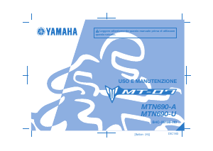 Manuale Yamaha MT07 (2018) Motocicletta