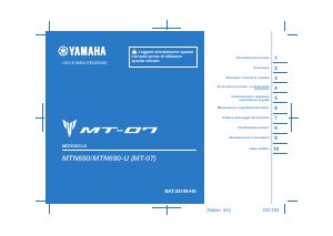 Manuale Yamaha MT07 (2021) Motocicletta