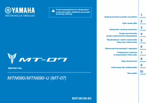 Instrukcja Yamaha MT07 (2021) Motocykl