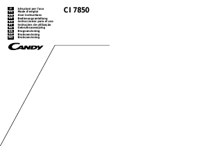 Manual Candy CI 7850 Máquina de lavar louça