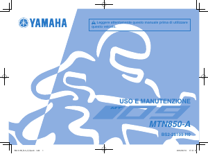 Manuale Yamaha MT09 (2017) Motocicletta