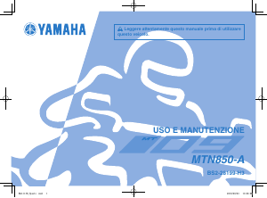 Manuale Yamaha MT09 (2020) Motocicletta