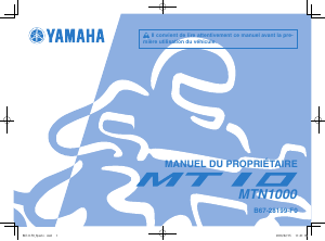 Mode d’emploi Yamaha MT10 (2016) Moto