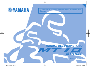 Manual de uso Yamaha MT10 (2018) Motocicleta