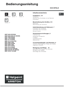 Bruksanvisning Hotpoint-Ariston KOT 7424IO(BI)400/HA Kokeplate