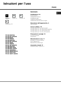 Handleiding Hotpoint-Ariston PH 960MST (IX)/HA Kookplaat