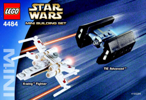 Manual Lego set 4484 Star Wars MINI X-Wing fighter and TIE advanced