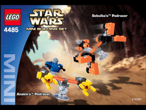 Manual Lego set 4485 Star Wars MINI Sebulbas podracer and Anakins podracer