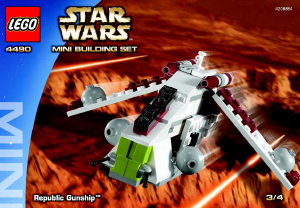 Manual de uso Lego set 4490 Star Wars MINI Republic gunship