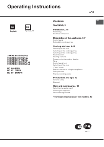 Handleiding Hotpoint-Ariston RC 641 DBRFH Kookplaat