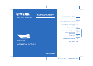 Manual de uso Yamaha MT125 (2021) Motocicleta