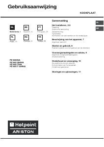Kullanım kılavuzu Hotpoint-Ariston PZ 640 (IX)/HA Ocak