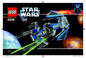 Handleiding Lego set 6206 Star Wars TIE interceptor