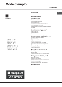 Mode d’emploi Hotpoint-Ariston CX65SFA(W) F /HA S Cuisinière