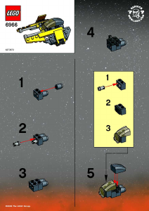 Manual de uso Lego set 6966 Star Wars MINI Jedi starfighter