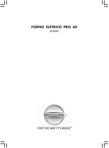 Manual KitchenAid KOD60ARBNA Forno