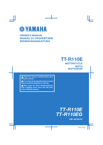 Mode d’emploi Yamaha TT-R110E (2016) Moto