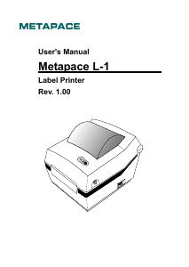 Manual Metapace L-1 Label Printer