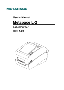 Manual Metapace L-2 Label Printer