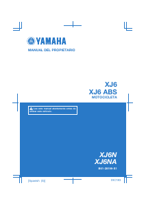 Manual de uso Yamaha XJ6-N (2016) Motocicleta