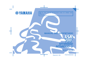 Manual de uso Yamaha XSR700 (2019) Motocicleta