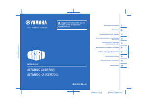 Manuale Yamaha XSR700 (2021) Motocicletta