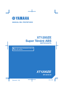 Manual de uso Yamaha XT1200ZE (2017) Motocicleta