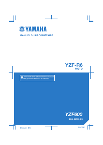 Mode d’emploi Yamaha YZF-R6 (2017) Moto