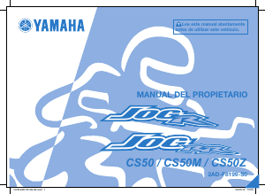 Manual de uso Yamaha JOG50R (2014) Scooter