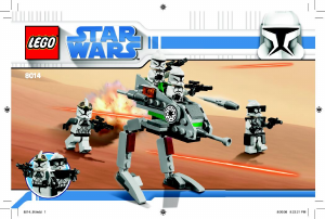 Manual Lego set 8014 Star Wars Clone walker battle pack