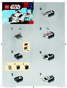 Manual Lego set 8029 Star Wars Mini snowspeeder