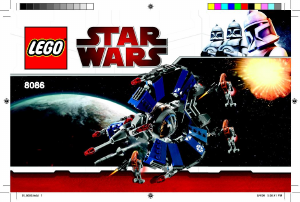 Bruksanvisning Lego set 8086 Star Wars Droid Tri-Fighter
