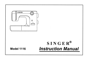 Manual Singer 1116 Sewing Machine