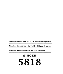 Handleiding Singer 5818 Naaimachine
