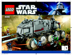 Manual Lego set 8098 Star Wars Clone turbo tank
