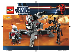 Manual de uso Lego set 9488 Star Wars Elite clone trooper y commando droid