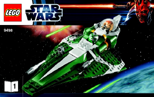 Manual de uso Lego set 9498 Star Wars Saesee Tiins Jedi starfighter