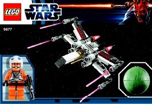 Bruksanvisning Lego set 9677 Star Wars X-Wing Starfighter och Yavin 4