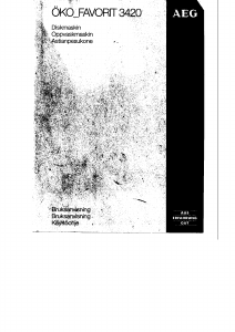Bruksanvisning AEG FAV3420W Diskmaskin